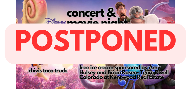 POSTPONED: Summer Concert and Movie in the Park